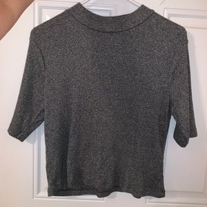 Grey mock neck